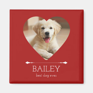 Íman Ímã Vermelho de Foto Personalizada Melhor Cachorro
