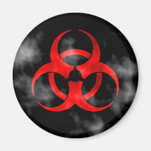 Íman Ímã vermelho de fumo do símbolo do Biohazard