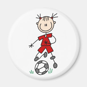 Íman Ímã vermelho do jogador de futebol da menina