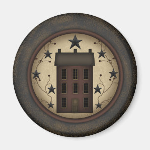 Íman Ímã vermelho primitivo da casa de Saltbox