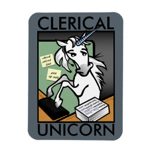 ÍMAN  ÍMÃ VERTICAL DA FOTO DO UNICÓRNIO DE ESCRITÓRI