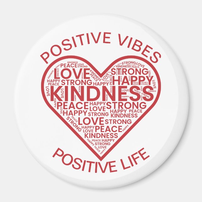 Íman Ímã Vibrações Positivas Vida Positiva (Frente)