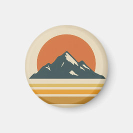 Íman Ímã Vintage Pôr do Sol na Montanha