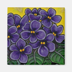 Íman Ímã violeta floral Funky