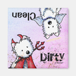 Íman ímã Westie Dishwasher