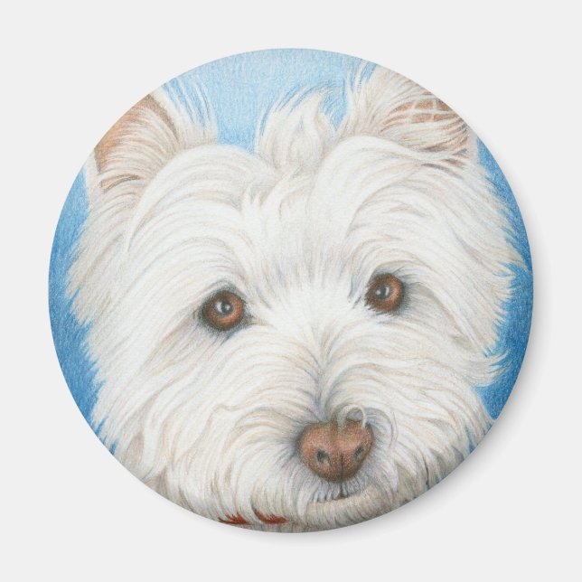 Íman ímã Westie Dog (Frente)