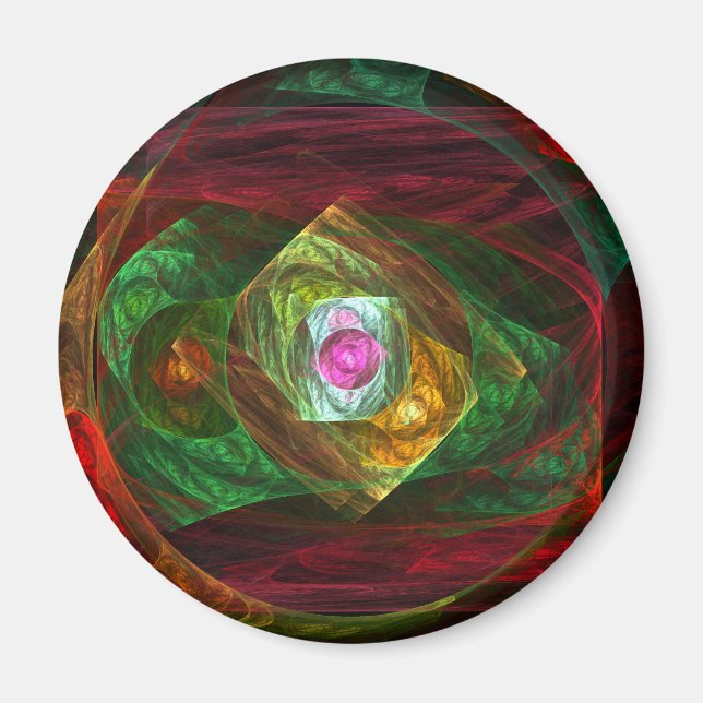 Íman Imagem Abstrato de Conexões Dinâmicas (Frente)