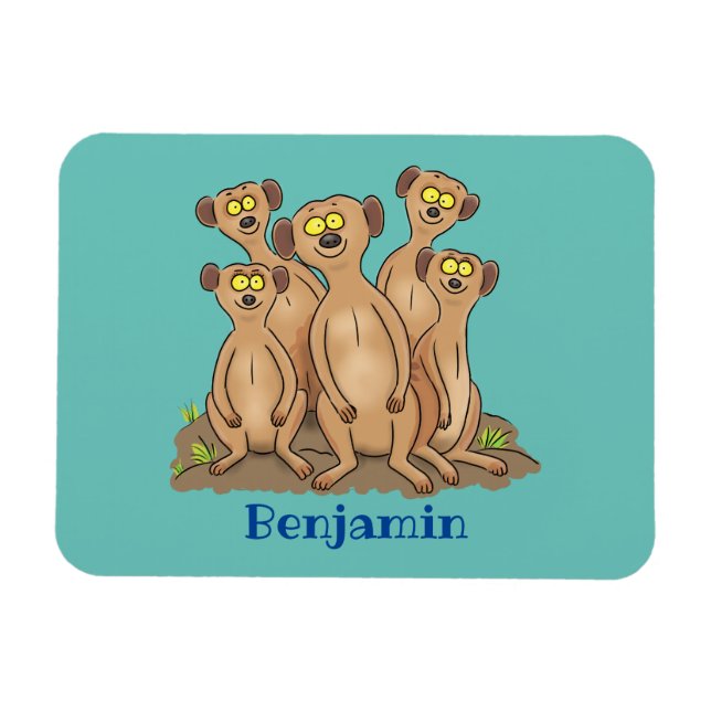 Íman Imagem animada da família Meerkat (Horizontal)