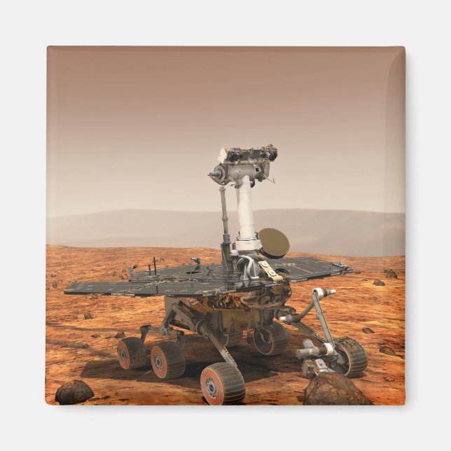 Íman Imagem artística de Mars Rover (Frente)