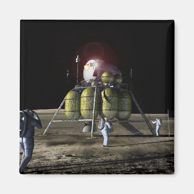 Íman Imagem artística de uma nova nave espacial para a  (Frente)