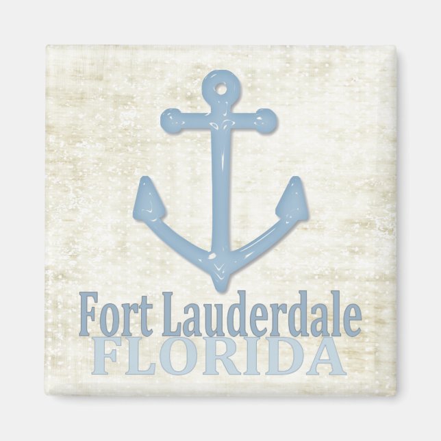 Íman Imagem azul de âncora Fort Lauderdale Flórida (Frente)