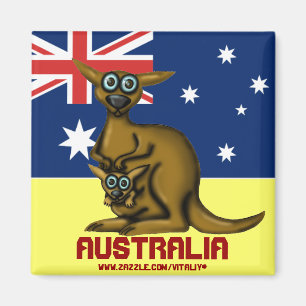 Íman Imagem canguru-australiana engraçada