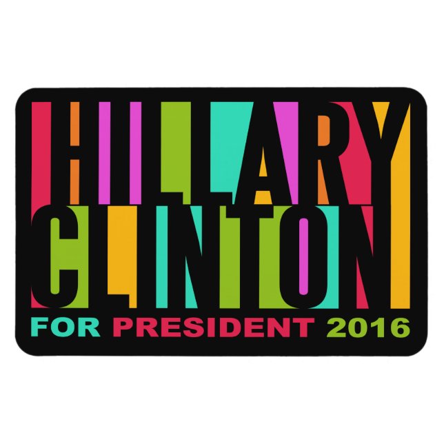 Íman Imagem Colorida Hillary Clinton 2016 (Horizontal)