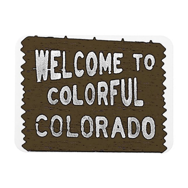 Íman Imagem colorido de boas-vindas do Colorado (Horizontal)