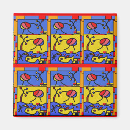 Íman Imagem com peixes da arte moderna