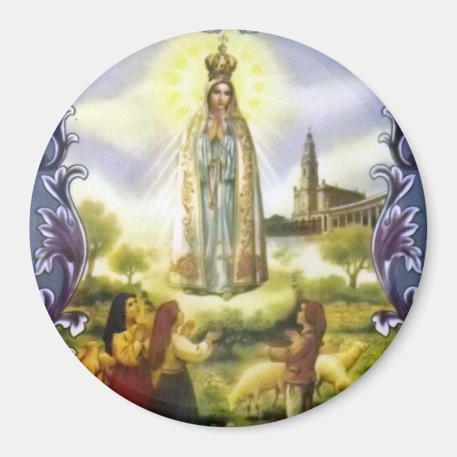 Íman Imagem da aparição Nossa Senhora da Fátima (Frente)