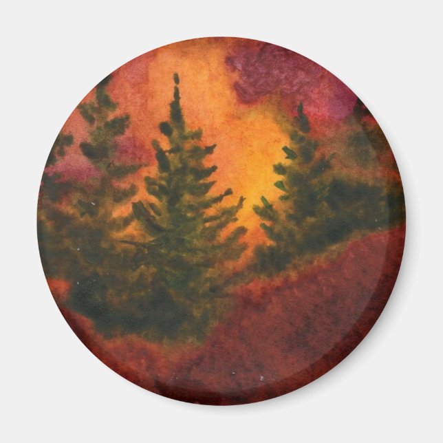 Íman Imagem da Árvore Pine (Frente)