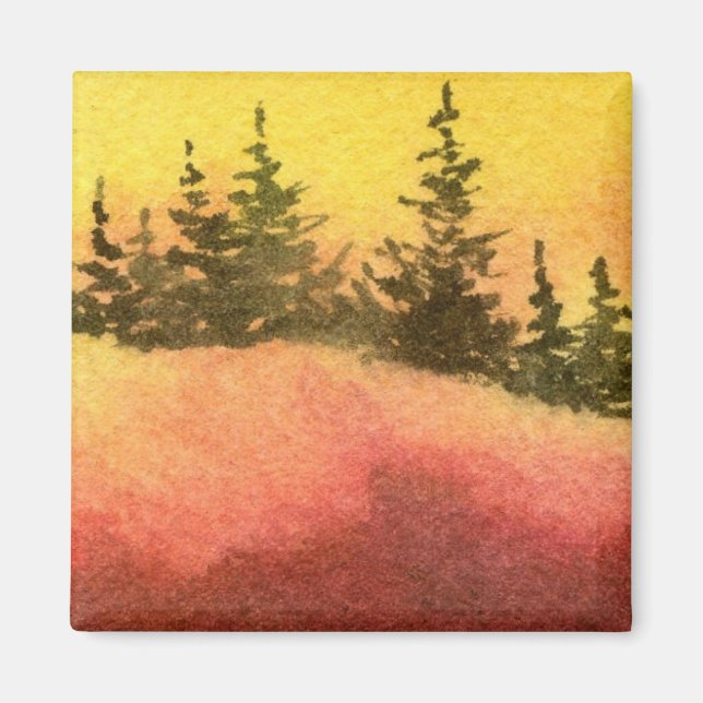 Íman Imagem da Árvore Pine (Frente)