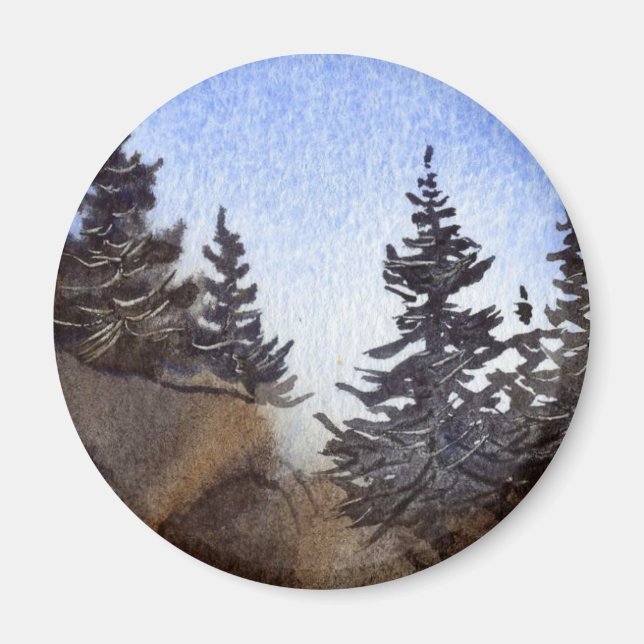 Íman Imagem da Árvore Pine (Frente)