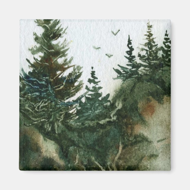 Íman Imagem da Árvore Pine (Frente)