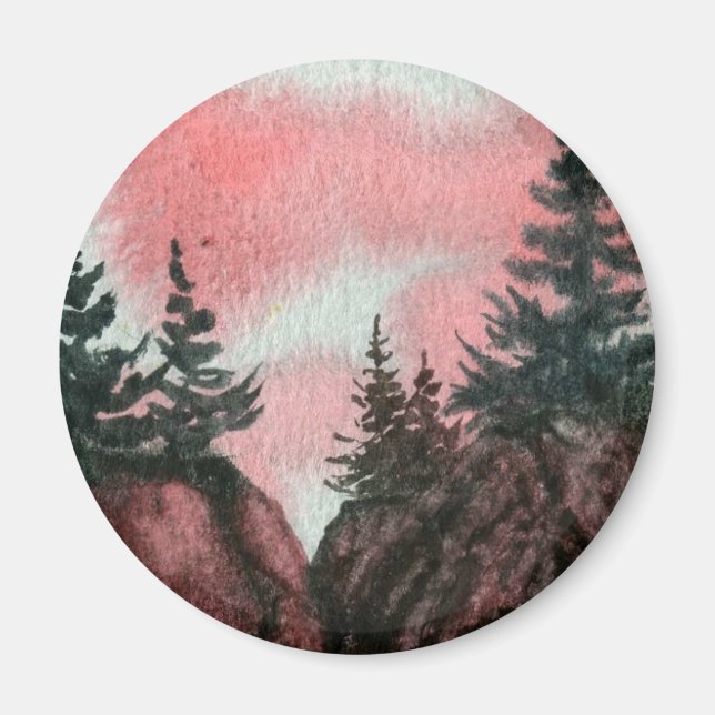 Íman Imagem da Árvore Pine (Frente)