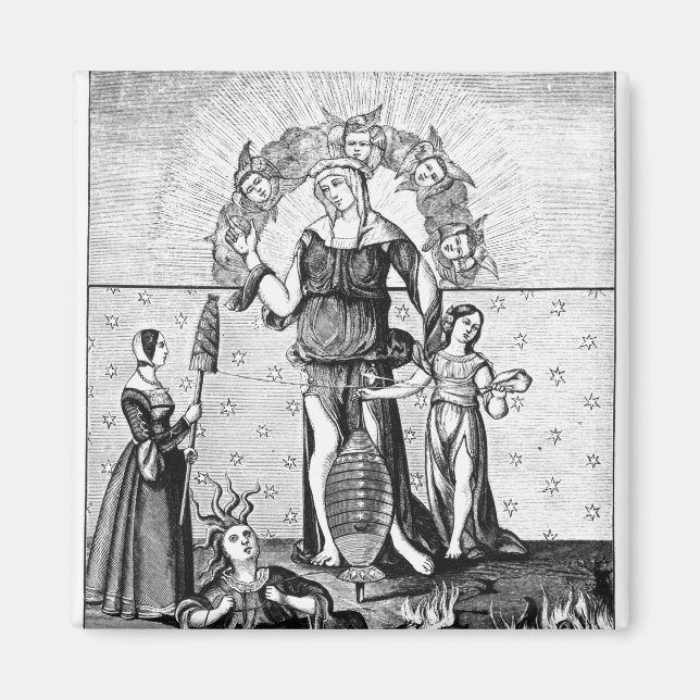 Íman Imagem da Astrologia da Dama com os Três (Frente)
