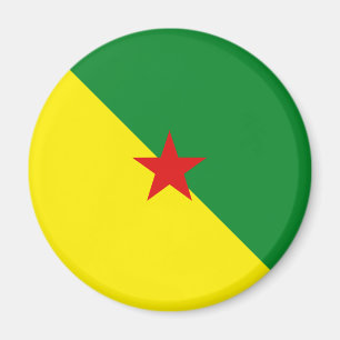 Íman Imagem da Bandeira de Guyane Fisheye