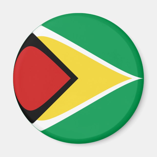 Íman Imagem da Bandeira do Guiana Fisheye (Frente)