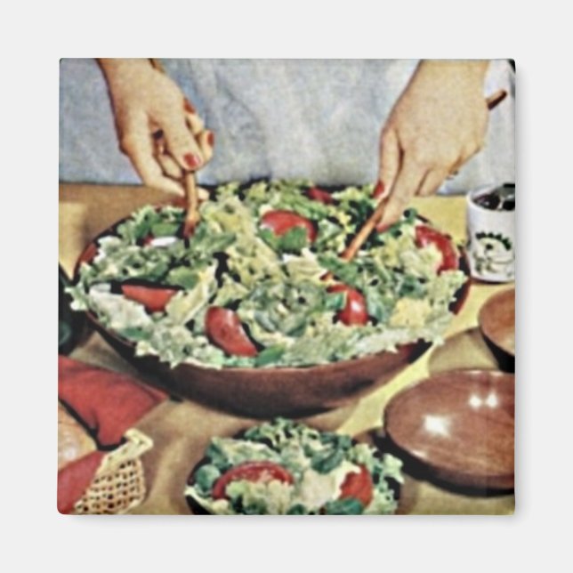 Íman Imagem da Comida 1950 Retroativa 1 (Frente)