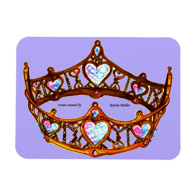 Íman Imagem da Coroa Dourada Tiara Periwinkle (Horizontal)