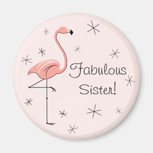Íman Imagem da Irmã Fabulosa Flamingo Pink