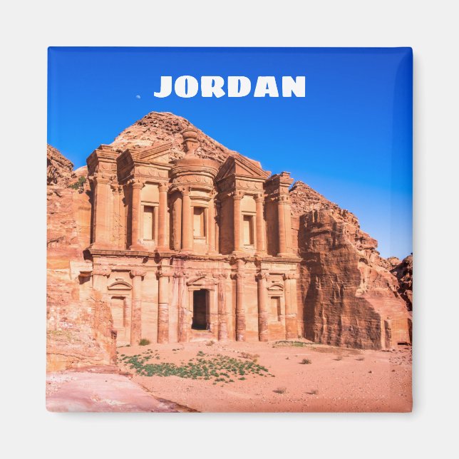 Íman Imagem da Jordânia com mosteiro de Petra (Frente)