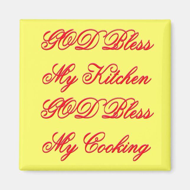 Íman Imagem da minha cozinha do deus abençoe (Frente)