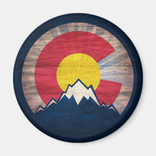 Íman Imagem da montanha russa da bandeira do Colorado