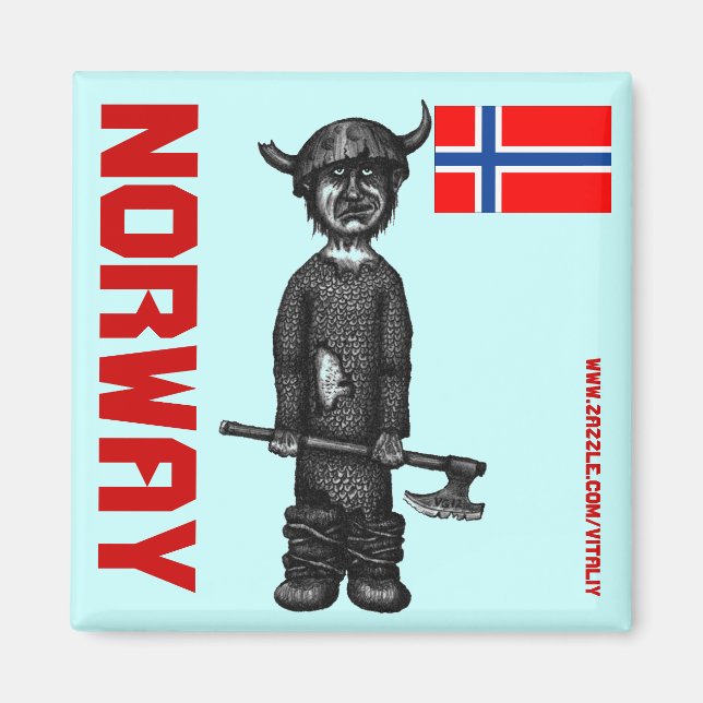 Íman Imagem da Noruega com vibrações engraçadas (Frente)
