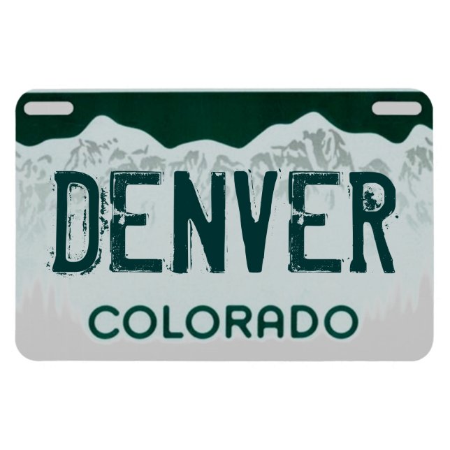 Íman Imagem da placa verde Denver Colorado (Horizontal)