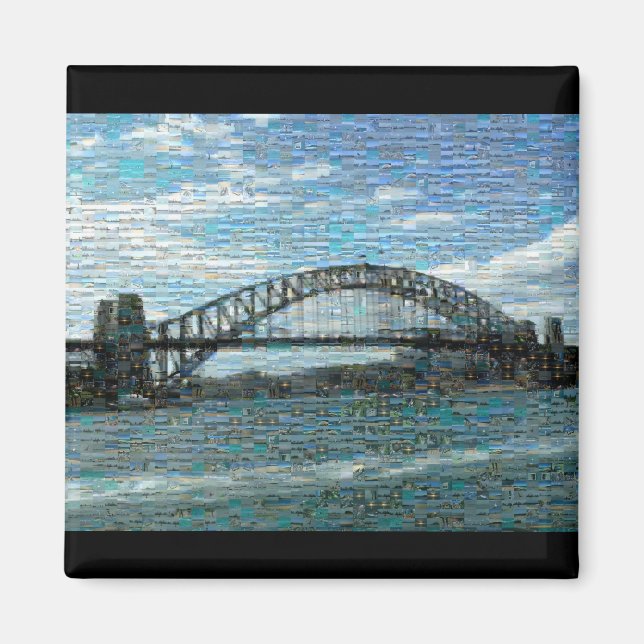 Íman Imagem da ponte Sydney Harbor (mosaico) (Frente)