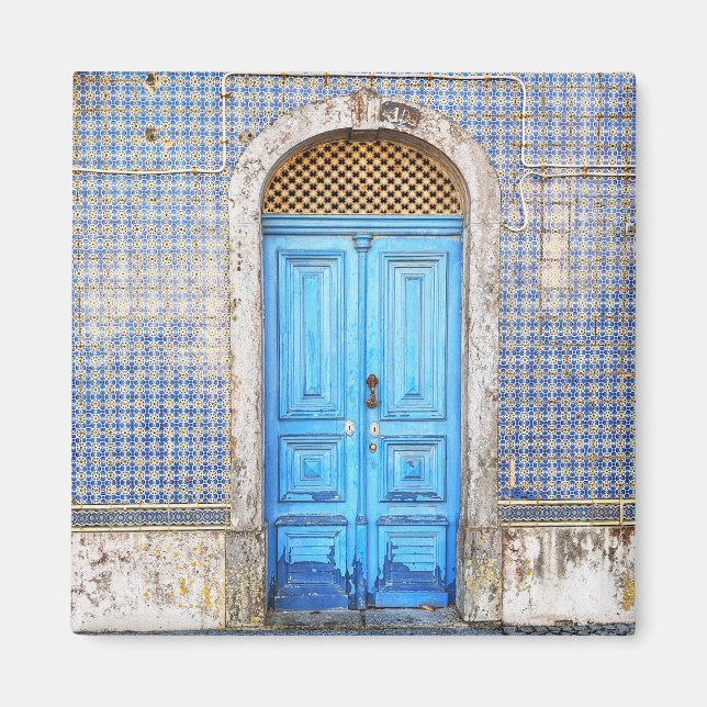 Íman Imagem da porta azul Portugal (Frente)