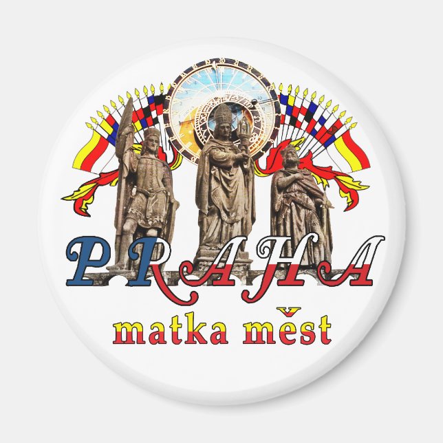 Íman Imagem da República Checa de Praga (Frente)