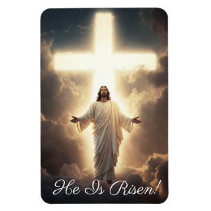 Íman Imagem da Ressurreição Jesus nas Nuvens Saudações