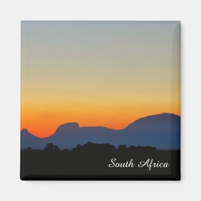 Íman Imagem das Montanhas Sunset da África do Sul (Frente)