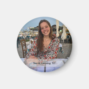 Íman Imagem de Aniversário com seu texto