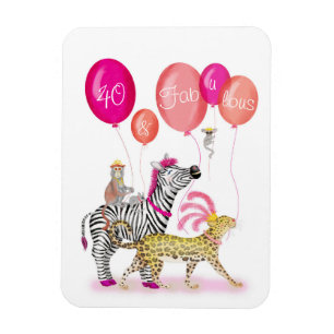 Íman Imagem de aniversário de 40 e glamourosos fabuloso