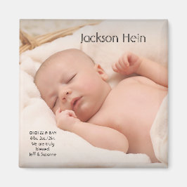 Íman Imagem de Anúncio de Nascimento de Foto de Bebê Pe