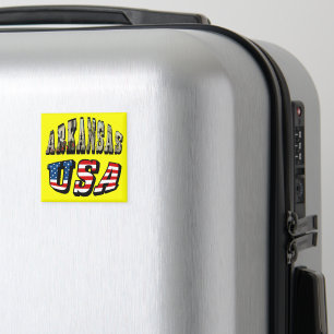 Íman Imagem de Arkansas e Texto de Sinalizador EUA