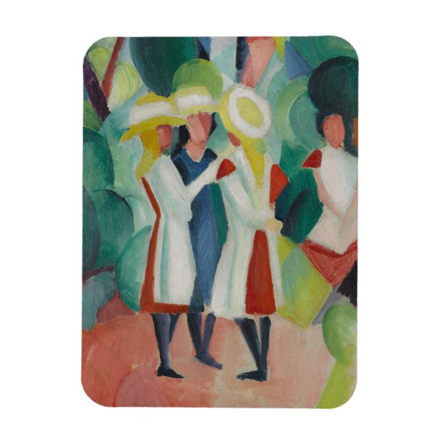 Íman Imagem de Arte "Três Meninas" (Vertical)