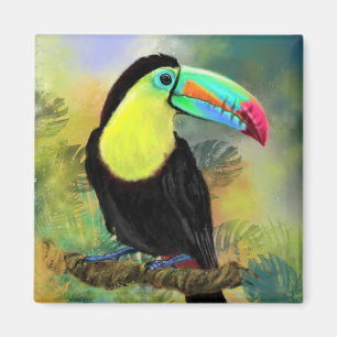 Íman Imagem de Ave Toco Tropical Exótica - Pintura