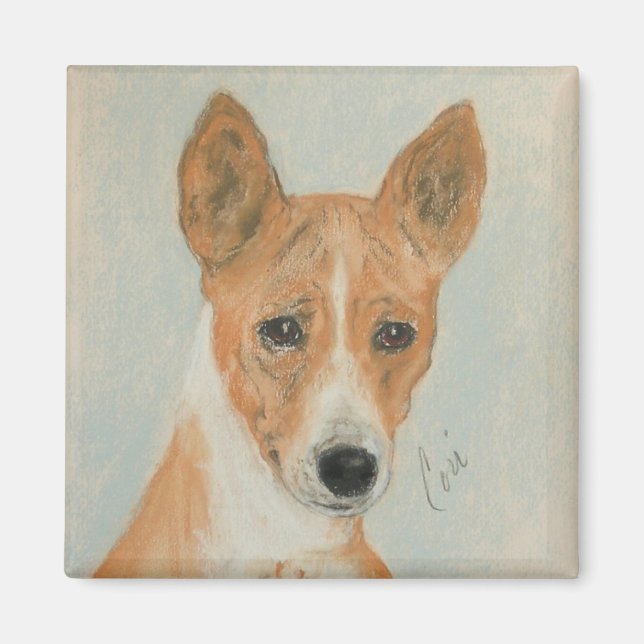 Íman Imagem de Cachorro Basenji (Frente)