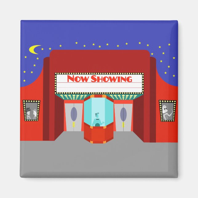 Íman Imagem de Cinema Retroativo (Frente)