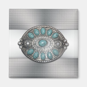 Íman Imagem de cinta de metal, antiga e brilhante